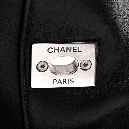 Chanel Lambskin Chain Rows Quilted Chain Hobo Black 7 of 11