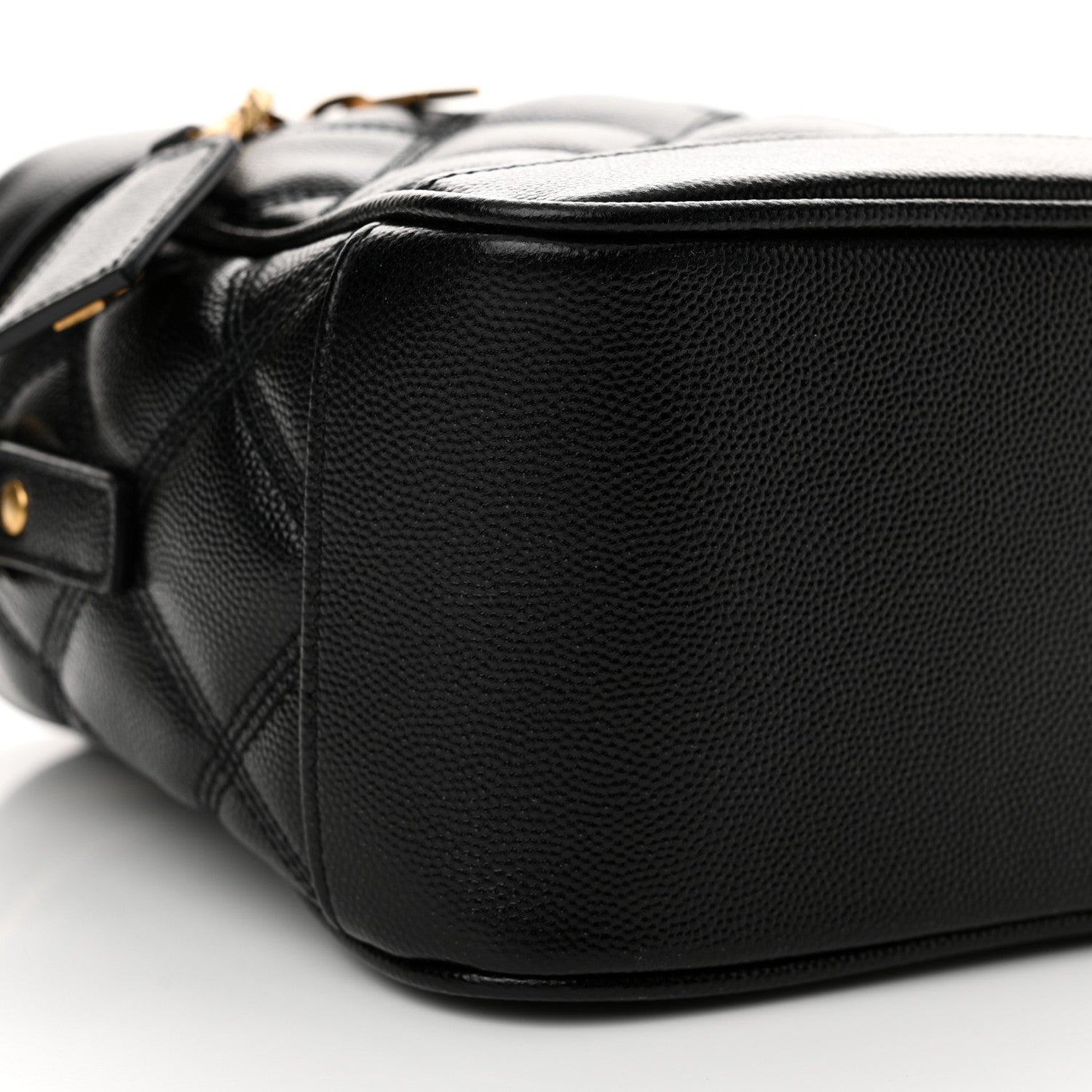 Saint Laurent Grain de Poudre Quilted 80's Vanity Bag Black 9 of 11