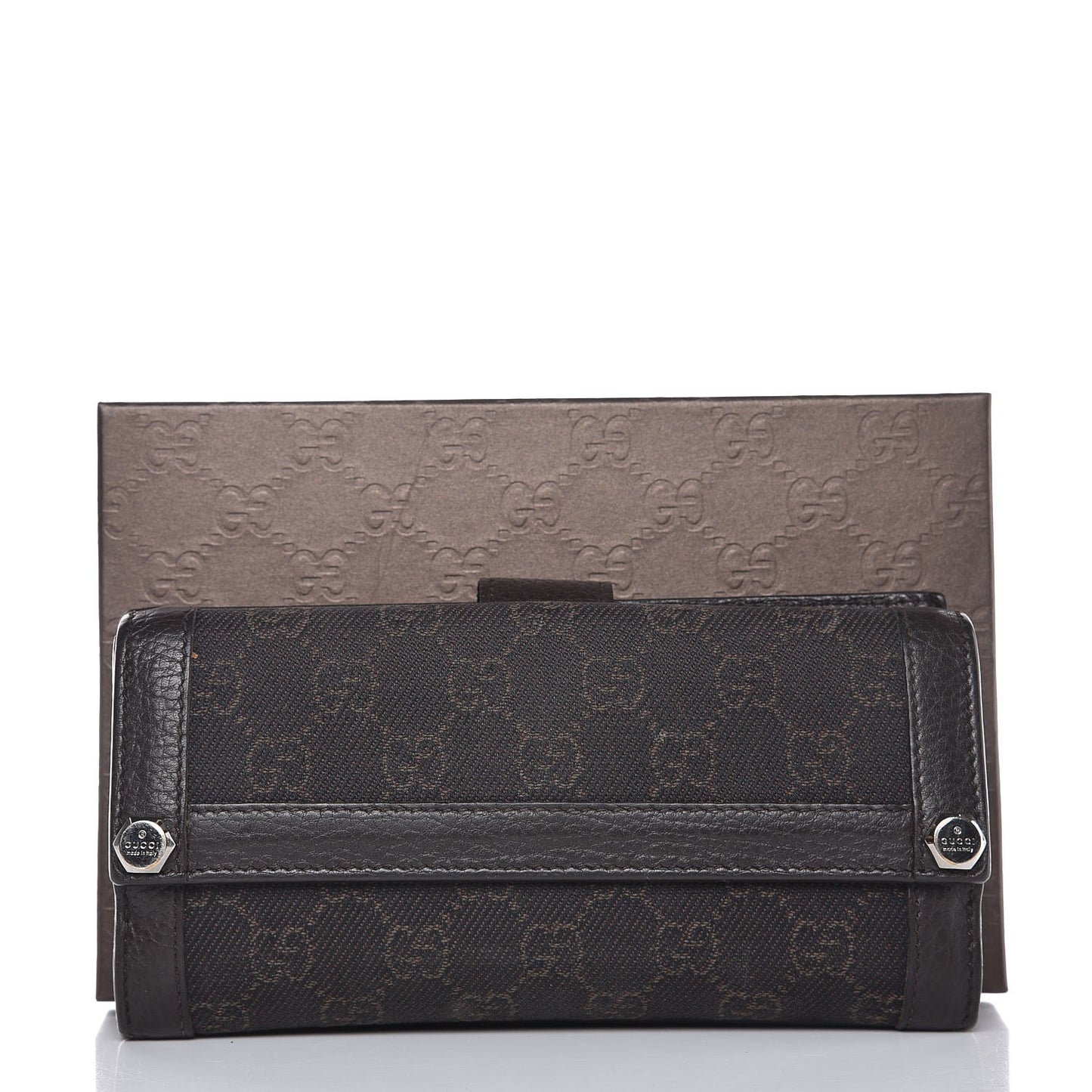 Monogram Continental Charmy Wallet Dark Brown