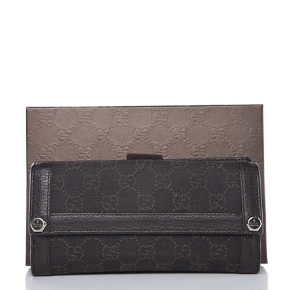 Gucci Monogram Continental Charmy Wallet Dark Brown 8 of 8