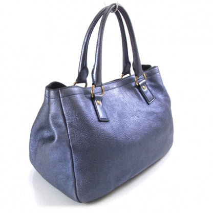 Prada Vitello Daino Tote Blue 3 of 12