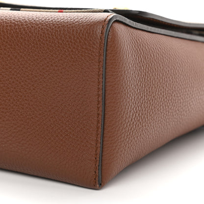 Burberry Calfskin Vintage Check Note Crossbody Bag Tan 10 of 15