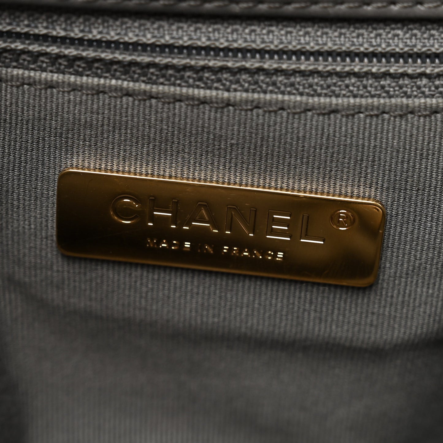 Lambskin Quilted Medium Chanel 19 Flap Dark Grey