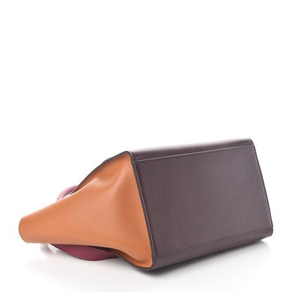 Celine Smooth Calfskin Medium Tri-color Trapeze Orchid Burgundy Tan 4 of 10