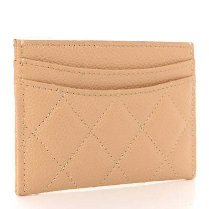 Chanel Caviar Quilted Card Holder Beige 3 of 8