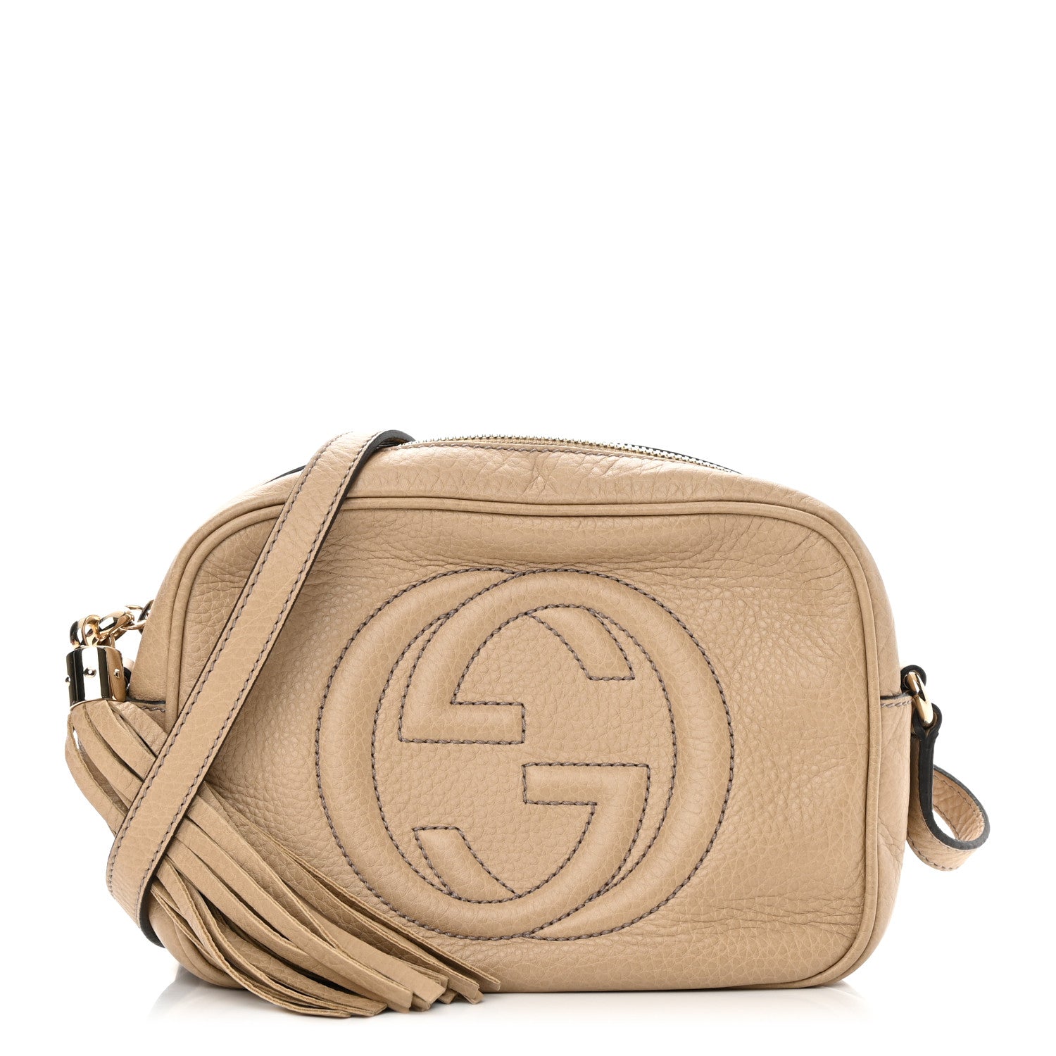 Gucci Pebbled Calfskin Small Soho Disco Bag Camelia 1 of 11