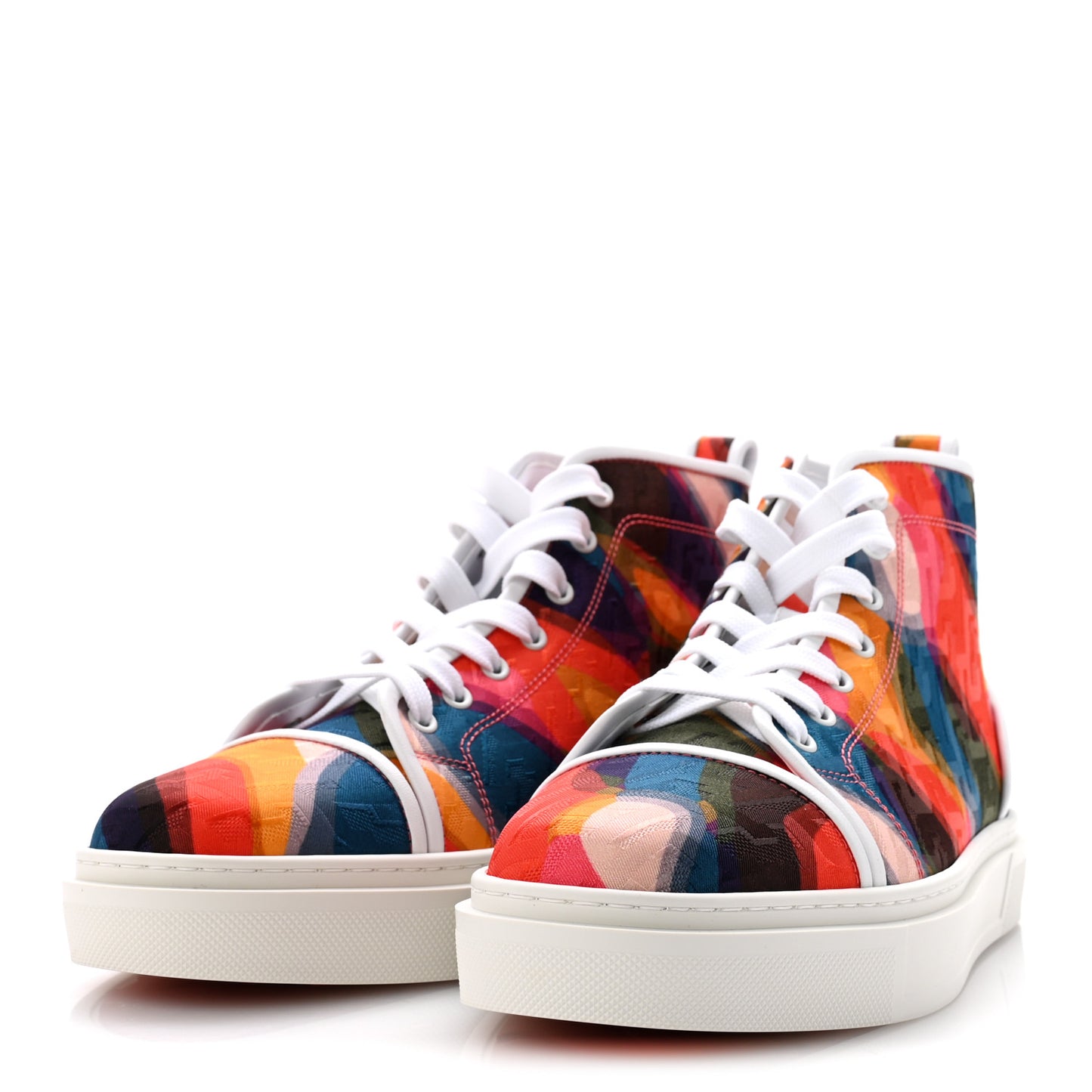 Canvas Nappa Mens Adolon High Top Sneakers 42.5 Multicolor