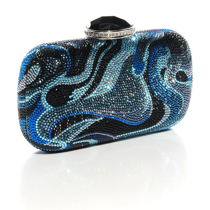 Judith Leiber Swarovski Crystal New Soap Dish Clutch Indigo 3 of 6