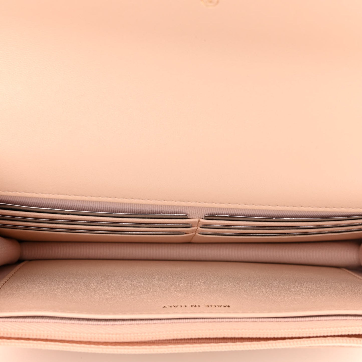 Lambskin Quilted Sweet Camellia Wallet on Chain WOC Light Beige