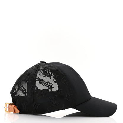 Louis Vuitton Monogram Mesh Cotton Cap M Black 4 of 12