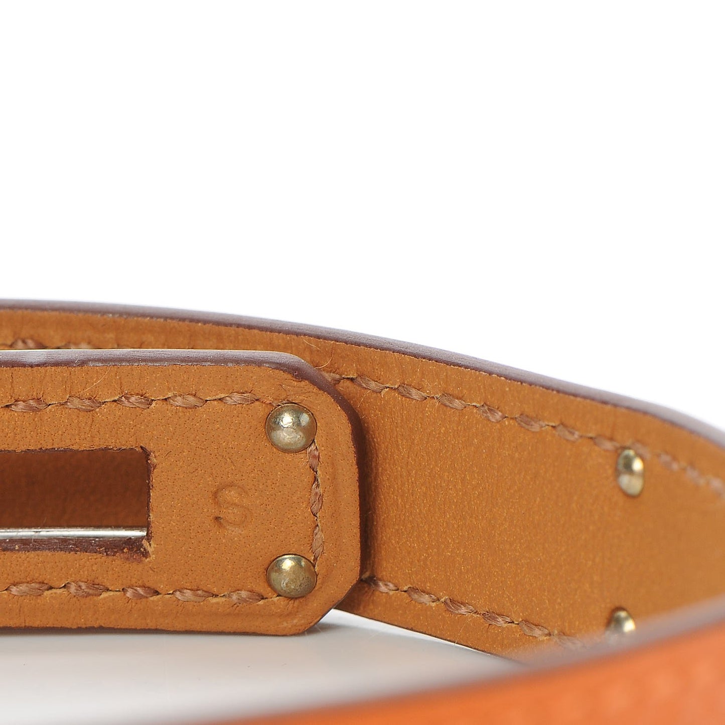 Epsom Kelly Double Tour Bracelet S Orange