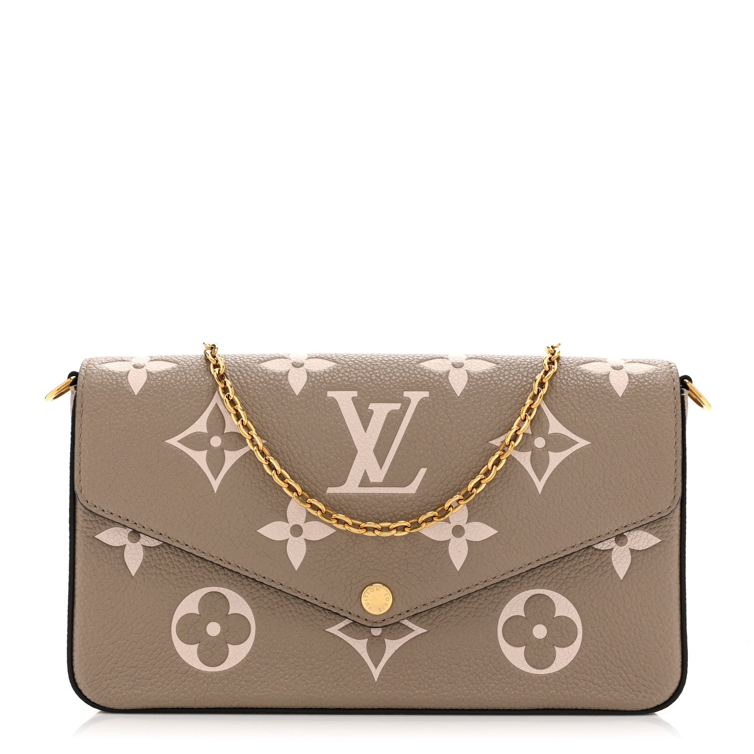 Louis Vuitton Empreinte Monogram Giant Felicie Pochette Tourterelle Creme 1 of 10