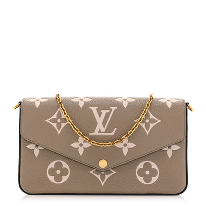 Louis Vuitton Empreinte Monogram Giant Felicie Pochette Tourterelle Creme 1 of 10