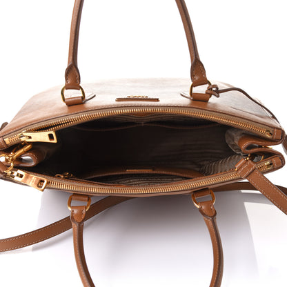 Prada Saffiano Medium Galleria Double Zip Tote Caramel 5 of 13