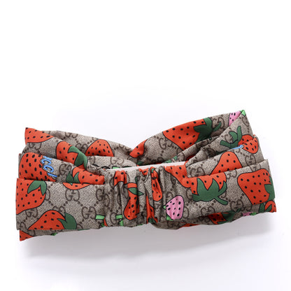 Gucci Silk Monogram Strawberry Print Headband M 2 of 4