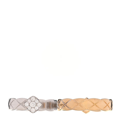 Chanel 18K Yellow White Gold Diamond Coco Crush Two Finger Ring 2 of 5