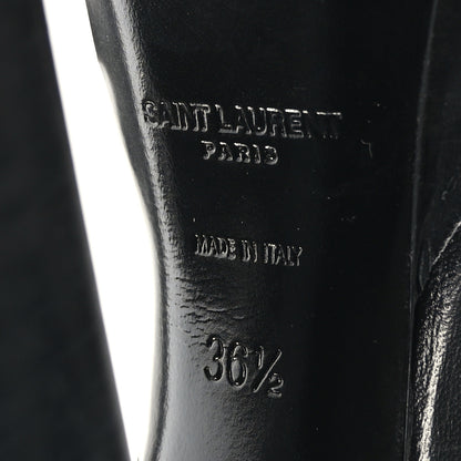 Saint Laurent Calfskin Platz 105 Platform Sandals 36.5 Black 7 of 9