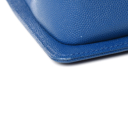 Chanel Caviar Quilted Medium Boy Flap Blue 11 of 12