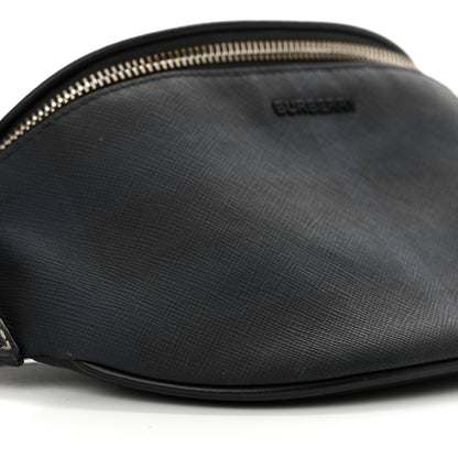 Burberry E-canvas Check Cason Mini Bum Bag Navy Blue 9 of 13