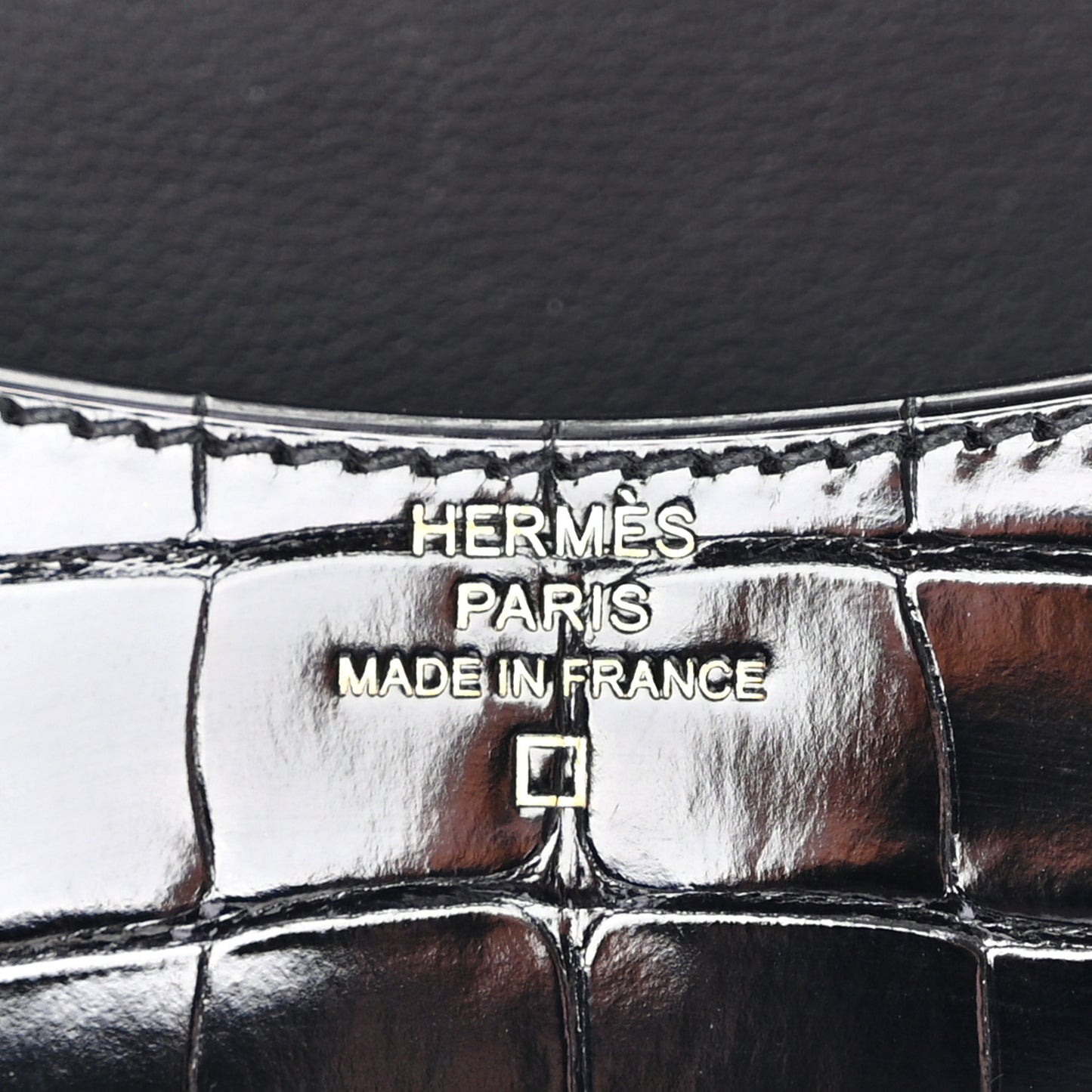 Shiny Alligator Constance Slim Wallet Black