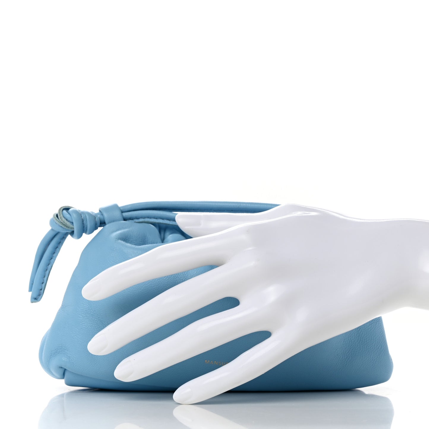 Lambskin Mini Cloud Wristlet Sky