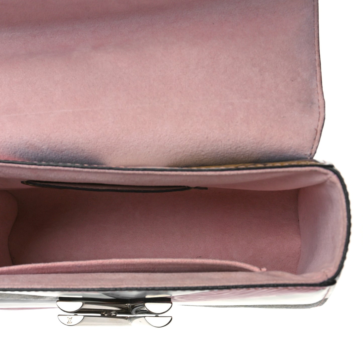 Epi Reverse Monogram Twist Shoulder Bag MM Rose Ballerine