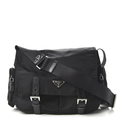 Prada Nylon Vela Messenger Bag Black 1 of 11