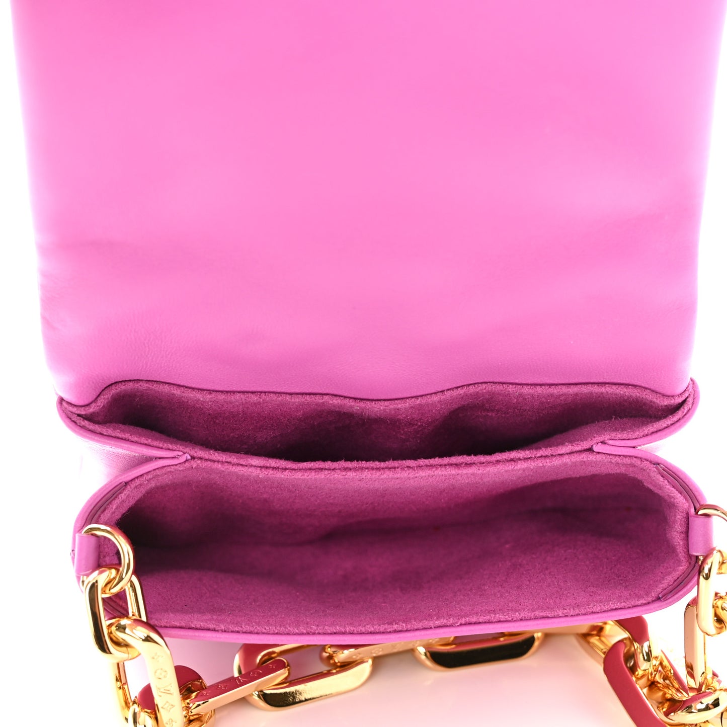 Lambskin Embossed Monogram Coussin Belt Bag Orchid