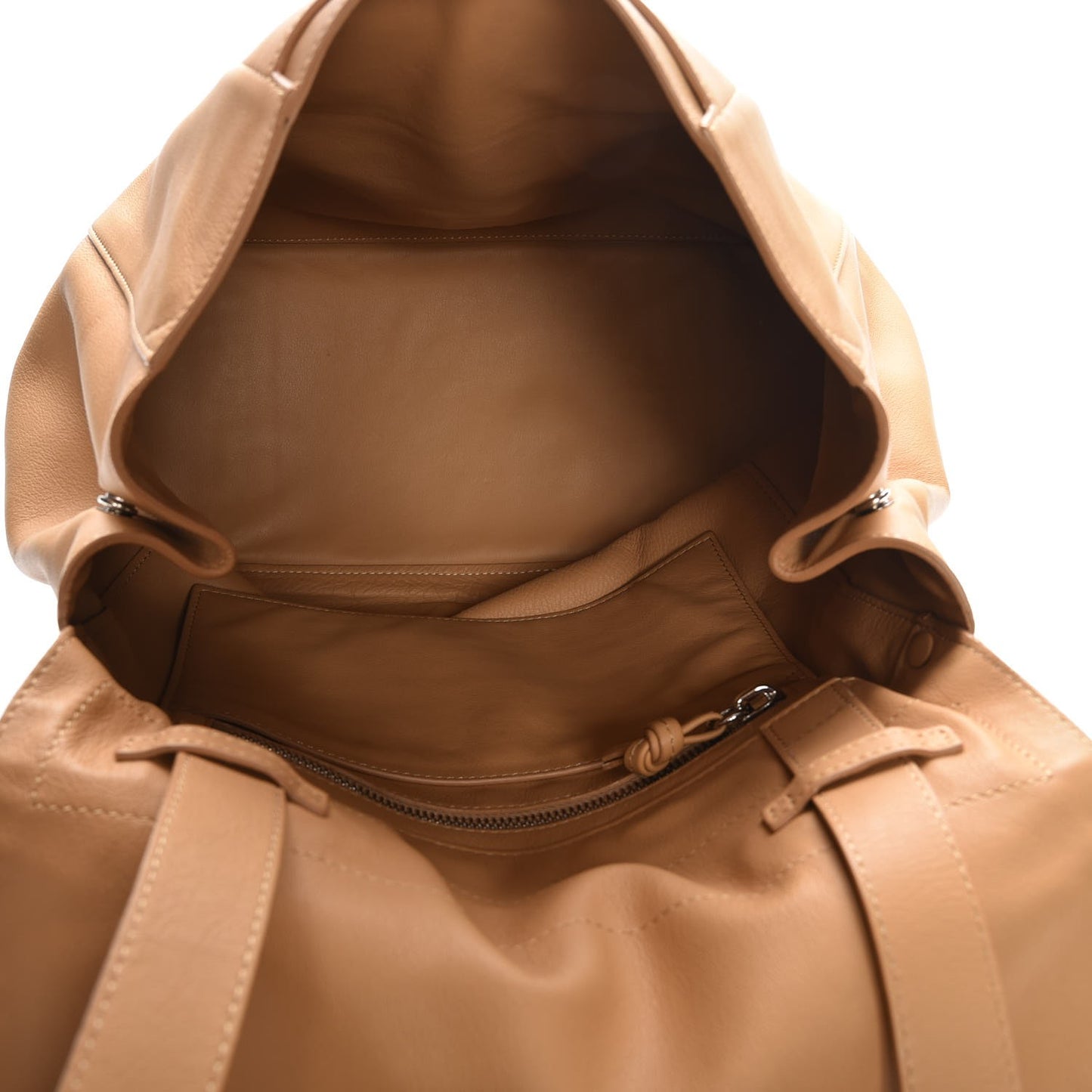 Calfskin Large PS Courier Backpack Beige