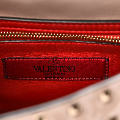 Valentino Garavani Patent Medium Rockstud Spike Shoulder Bag Poudre 6 of 9