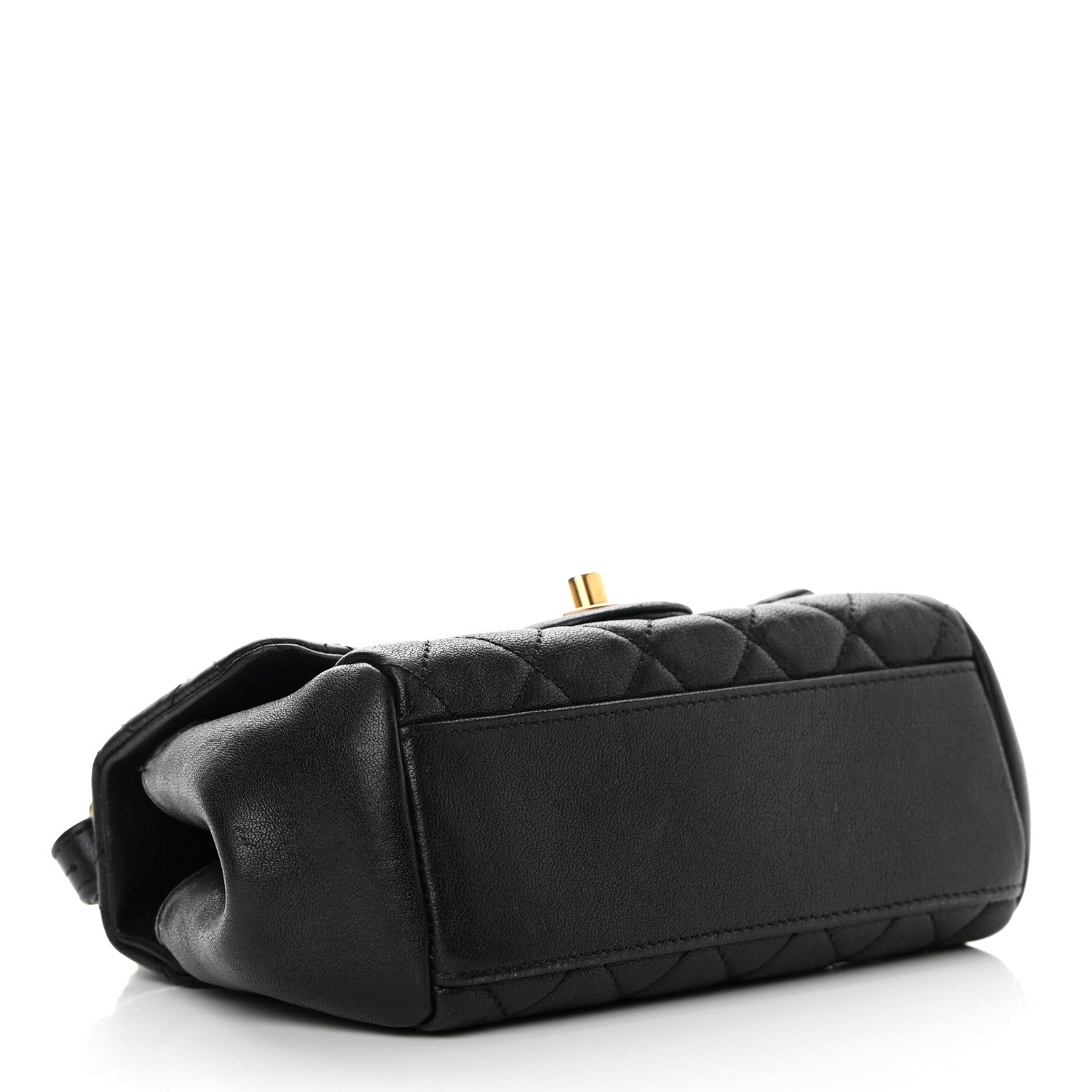 Chanel Shiny Sheepskin Quilted Mini Trapezio Flap Black 4 of 16