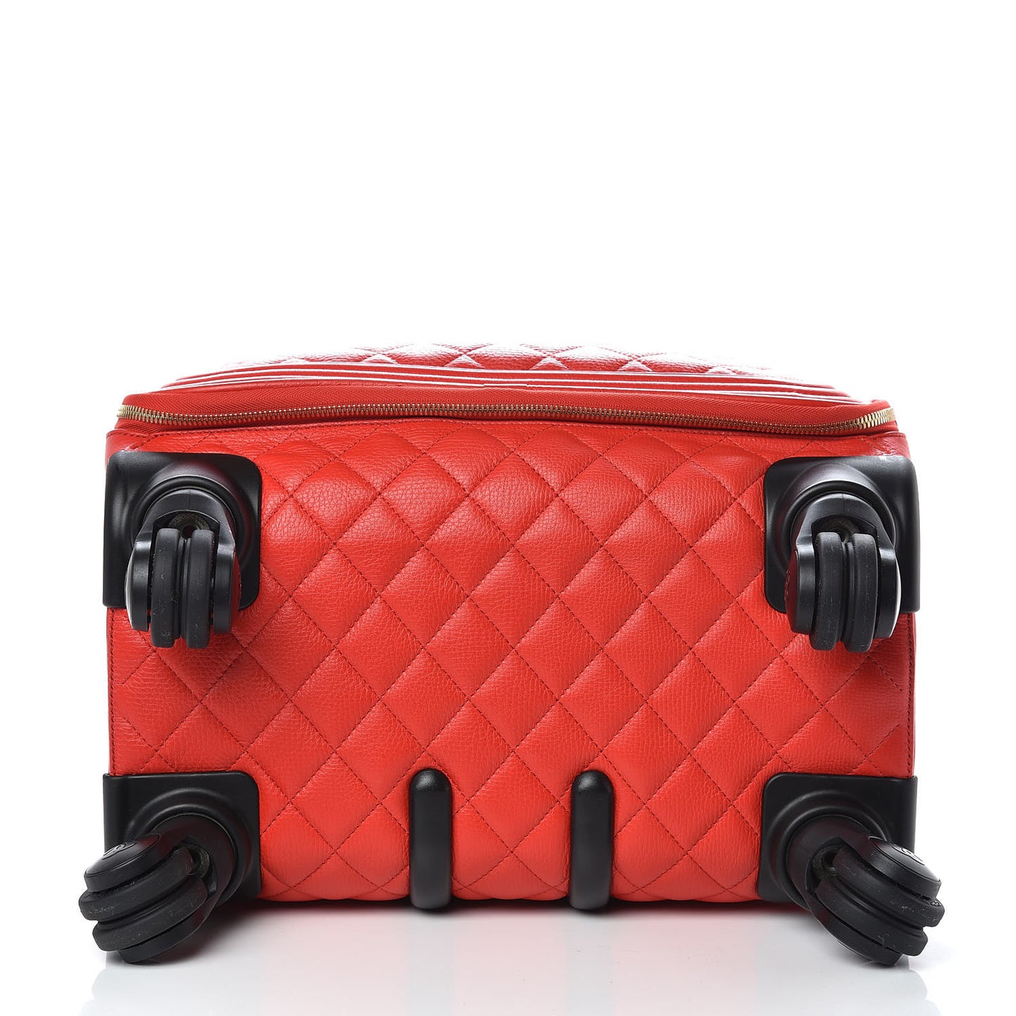 Calfskin Quilted Coco Case Trolley Red