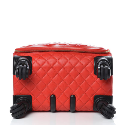 Chanel Calfskin Quilted Coco Case Trolley Red 6 of 16