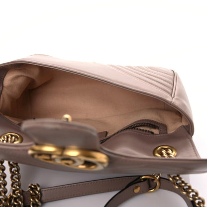 Gucci Calfskin Matelasse Small GG Marmont Shoulder Bag Porcelain Rose 12 of 17