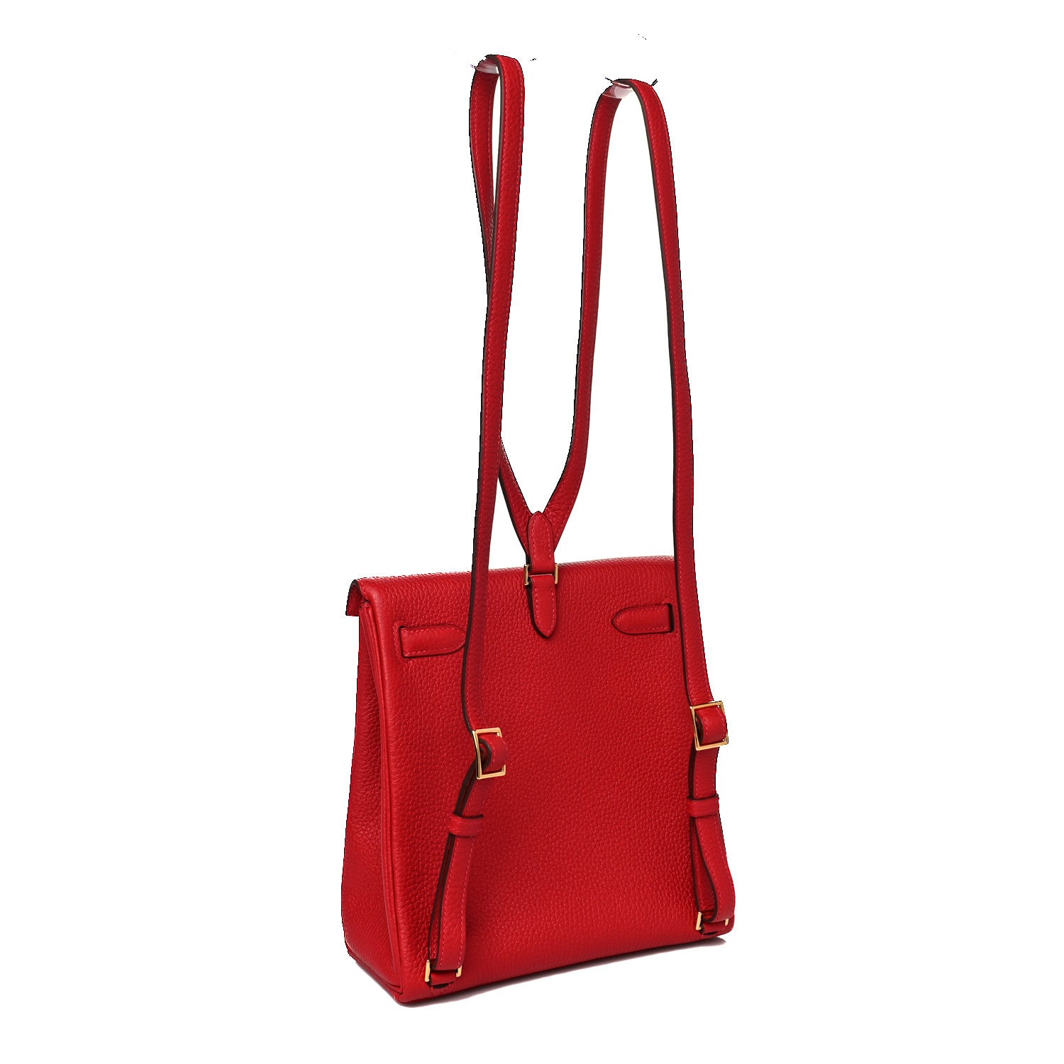 Hermes Taurillon Clemence Kelly Ado Backpack Rouge Casaque 2 of 10
