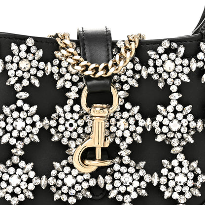 Gucci Calfskin Crystal Mini Jackie Notte Bag Black 8 of 12
