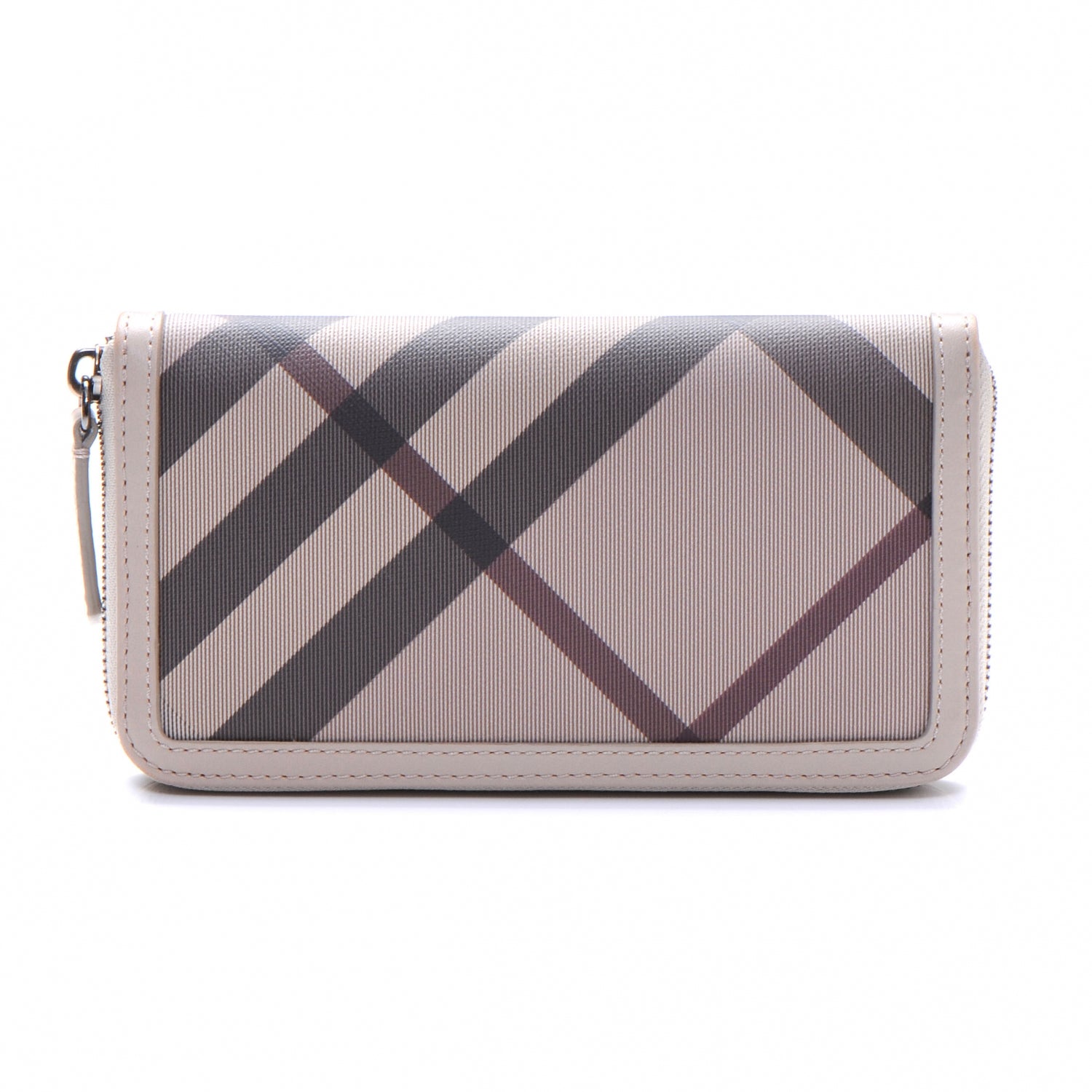 Burberry PVC Smoked Check Ziggy Zip Around Wallet 1 of 7