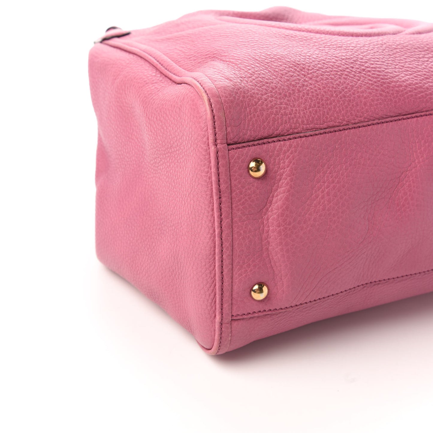 Pebbled Calfskin Medium Soho Shoulder Bag Fresia Rose