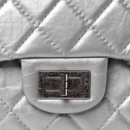Chanel Metallic Aged Calfskin Quilted 2.55 Reissue 227 Flap Silver 10 of 10