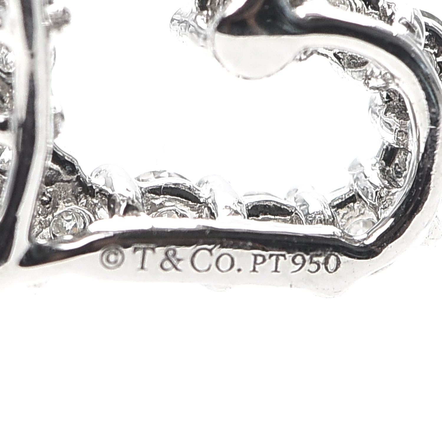 Tiffany Platinum Diamond Mini Heart Charm 3 of 4