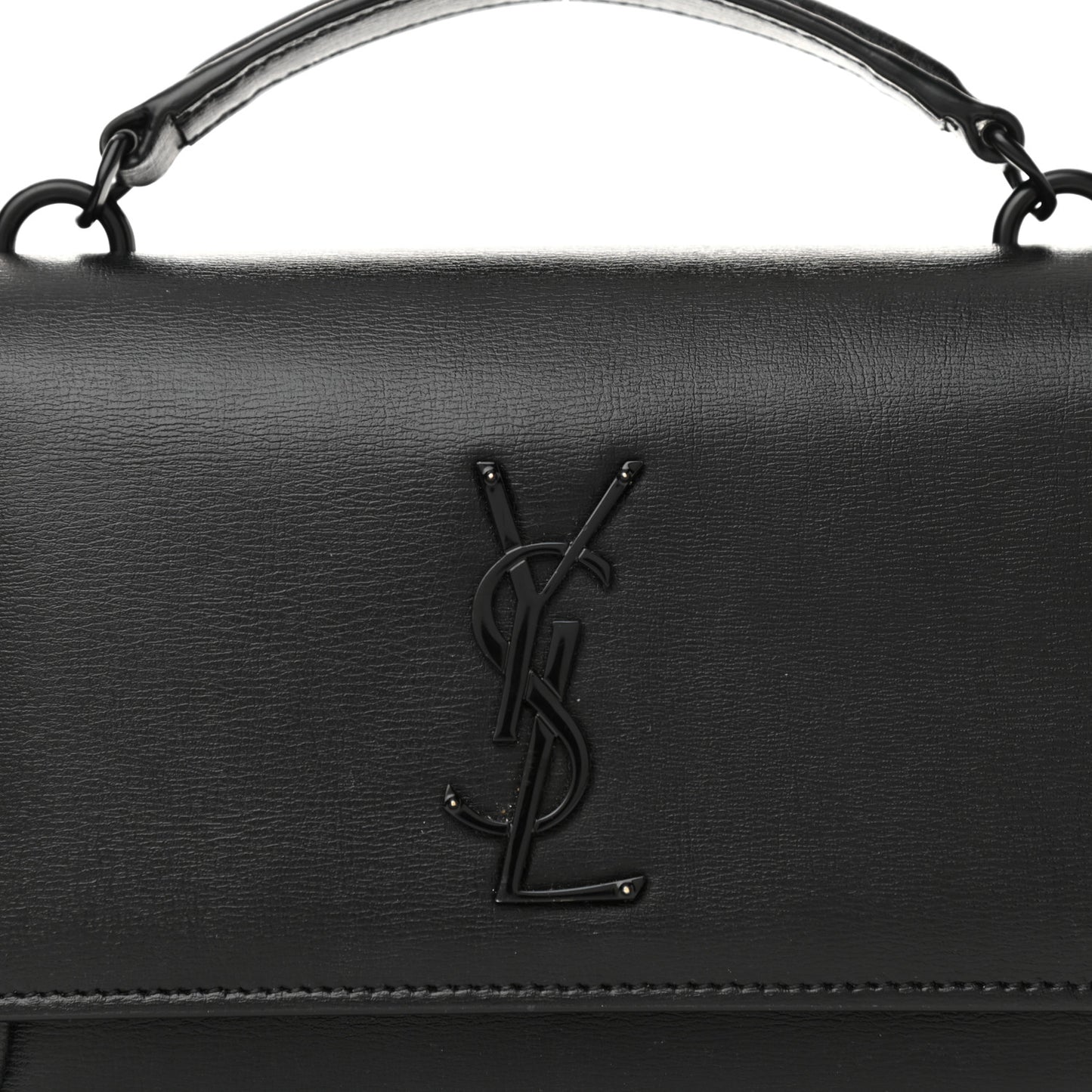 Calfskin Monogram Sunset Chain Wallet Black
