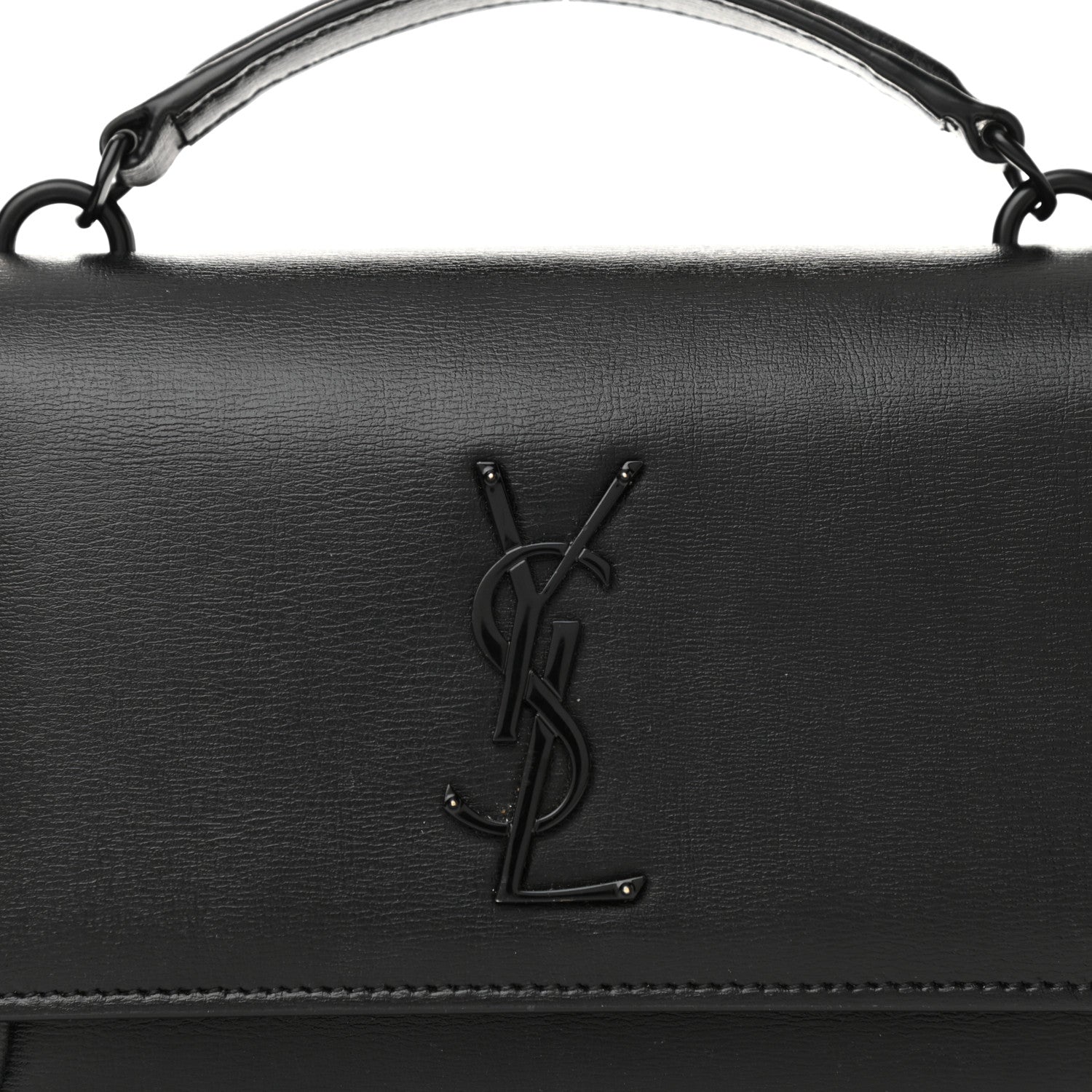 Saint Laurent Calfskin Monogram Sunset Chain Wallet Black 8 of 10