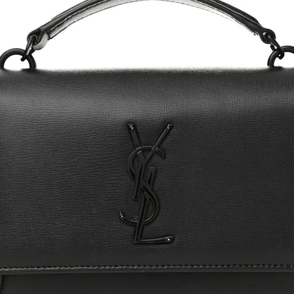 Saint Laurent Calfskin Monogram Sunset Chain Wallet Black 8 of 10