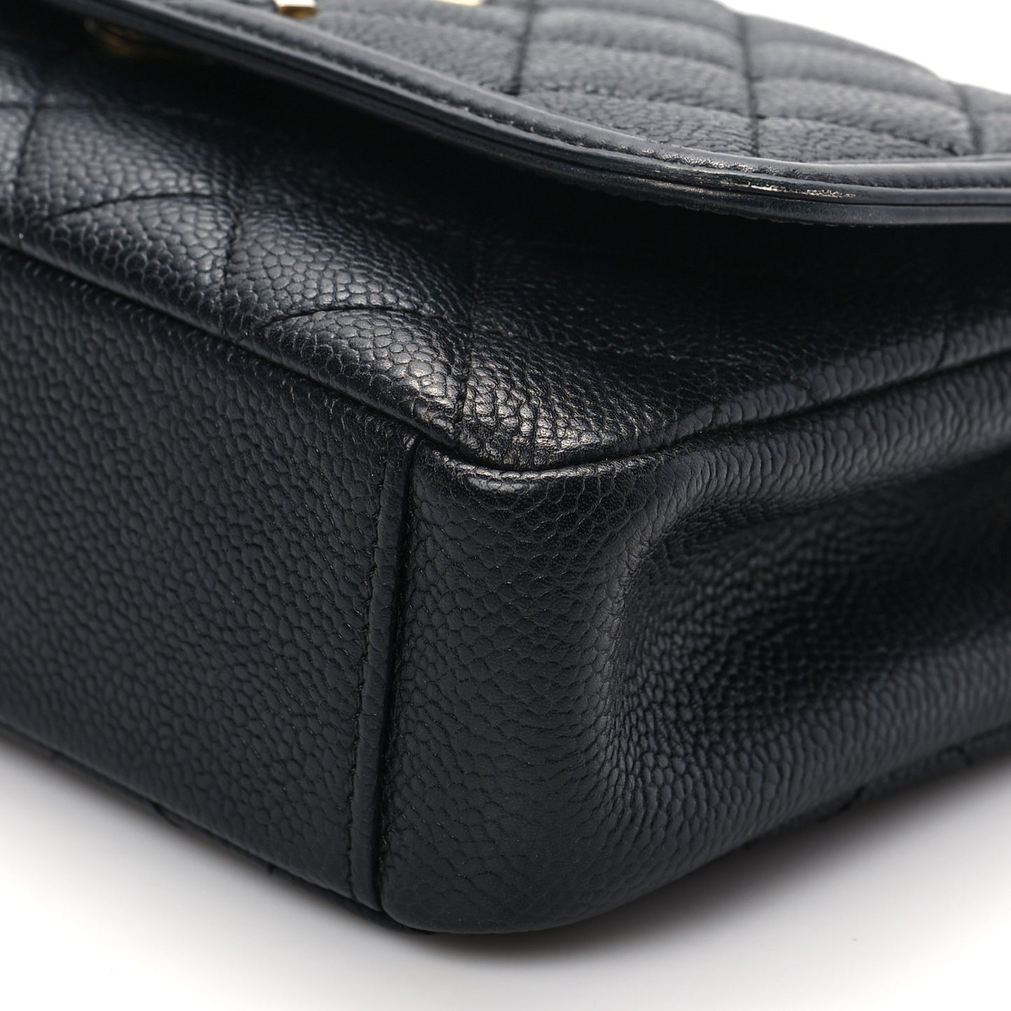 Caviar Quilted Small CC Filigree Flap Black