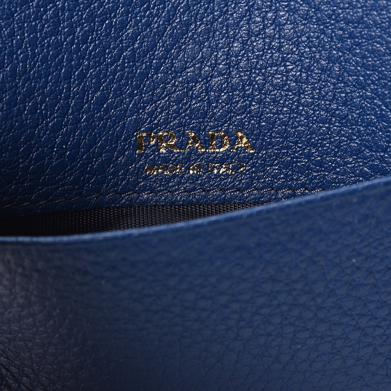 Prada Vitello Grain Zip Card Holder Bluette 5 of 9