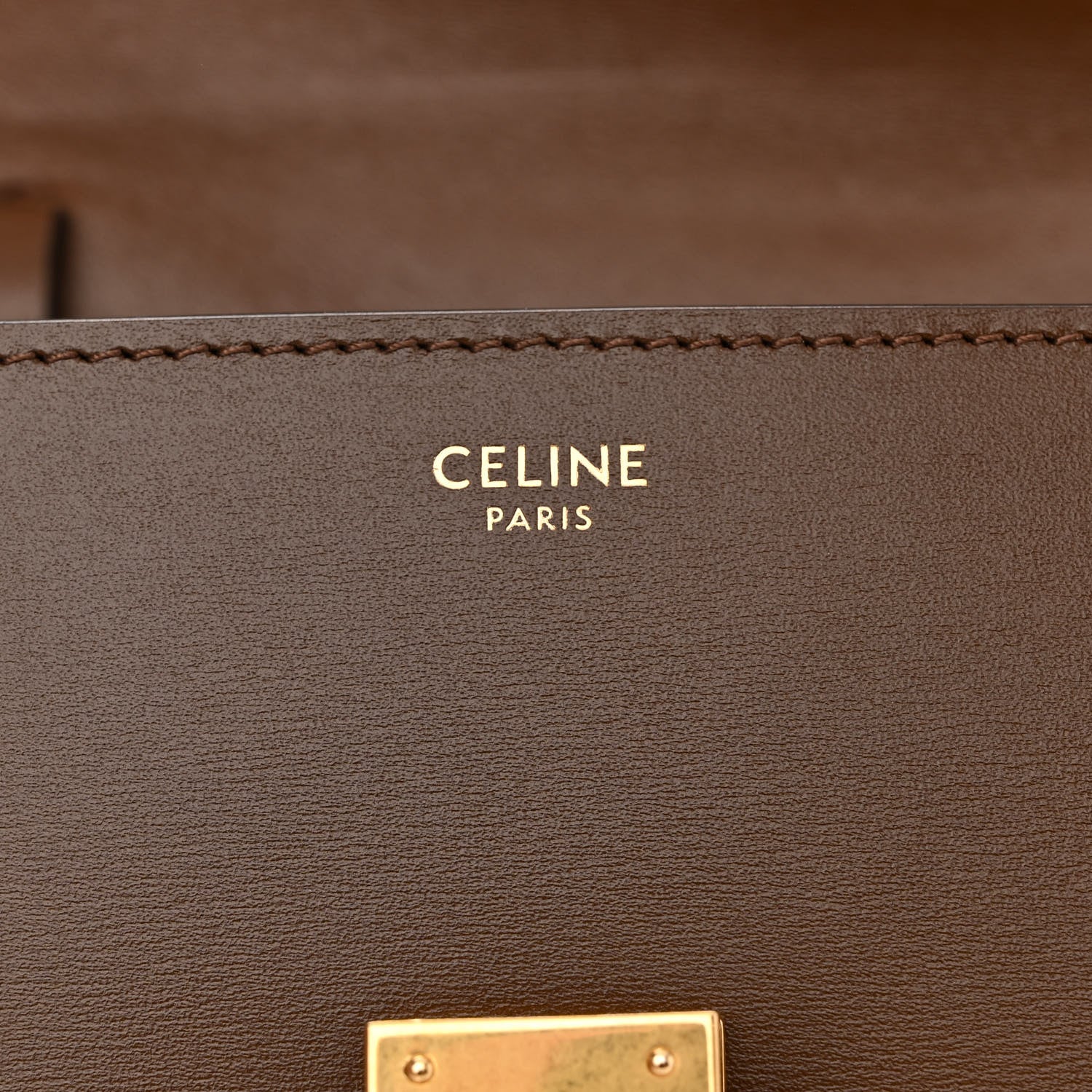 Celine Box Calfskin Teen Classic Box Flap Bag Camel 6 of 10