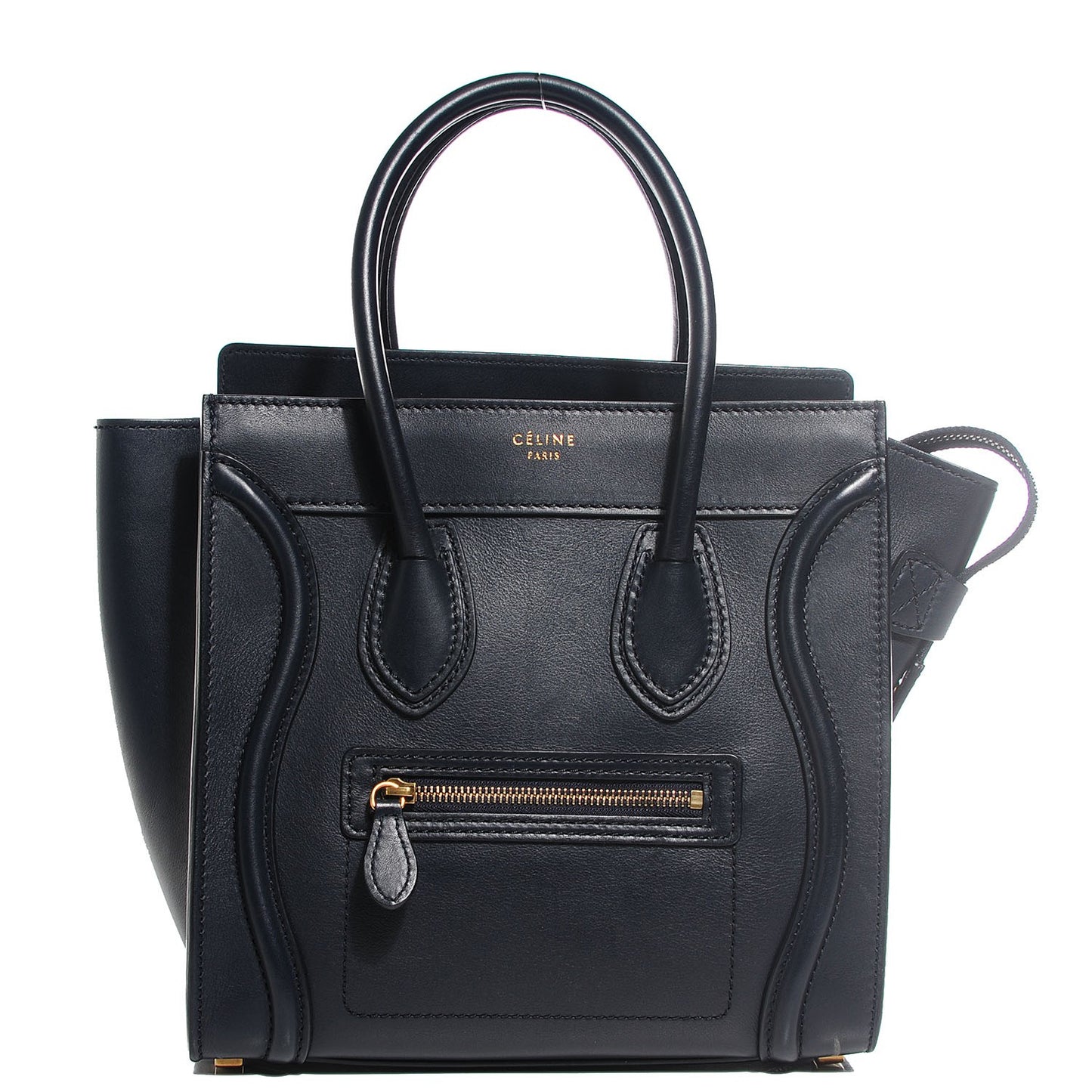 Smooth Calfskin Micro Luggage Navy Blue