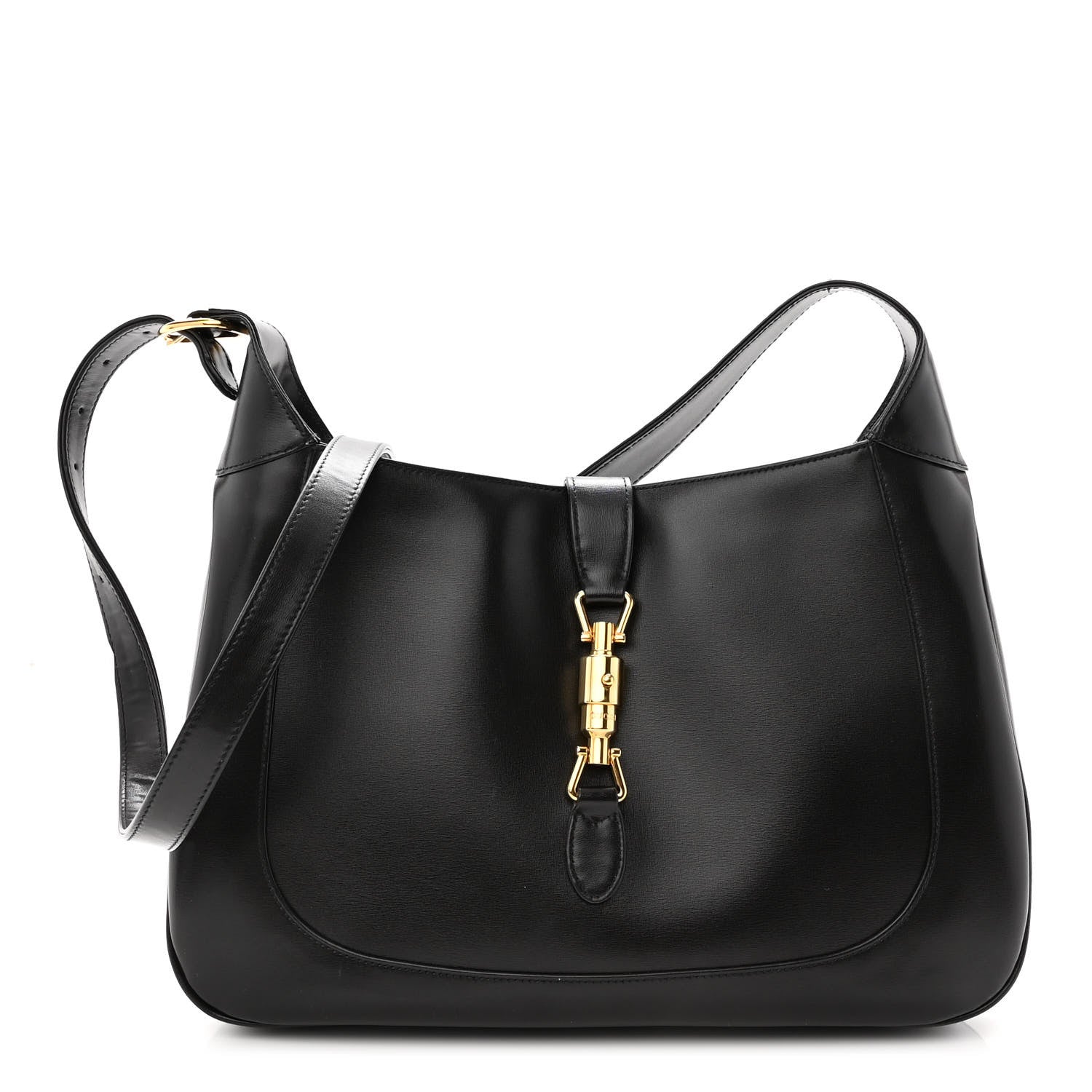 Gucci Boarded Dyana Lux Calfskin Medium Jackie 1961 Hobo Black 1 of 10