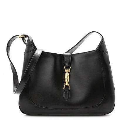 Gucci Boarded Dyana Lux Calfskin Medium Jackie 1961 Hobo Black 1 of 10