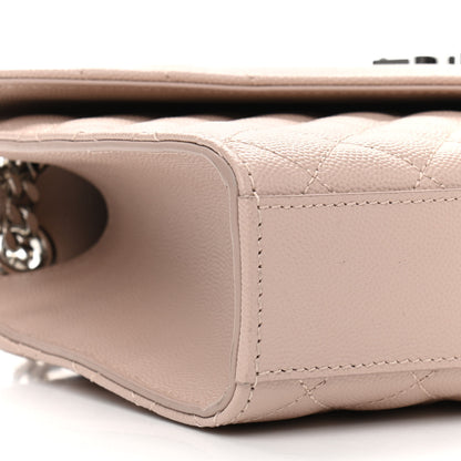 Saint Laurent Grain De Poudre Textured Mixed Matelasse Medium Triquilt Monogram Satchel Marble Pink 9 of 14